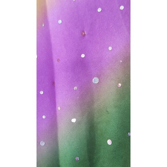 Art Stone Competitor Girls Dance Costume Small Purple Green Flower Dress Up - Picture 4 of 6